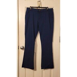 Old Navy Sz 18 Plus Womnes Boot Cut Stretch Khaki Pants Blue NWOT  Pockets